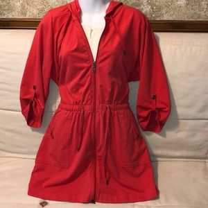 Jockey brand, size large coral hooded jacket